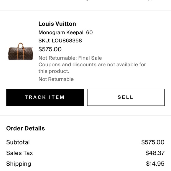 Authentic louis Vuitton Travel bag Vintage not budging past 380 - Picture 5 of 5